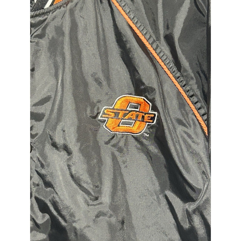 Oklahoma State Cowboys Hooded Jacket Mens L Red Oak Vintage - Picture 2 of 14